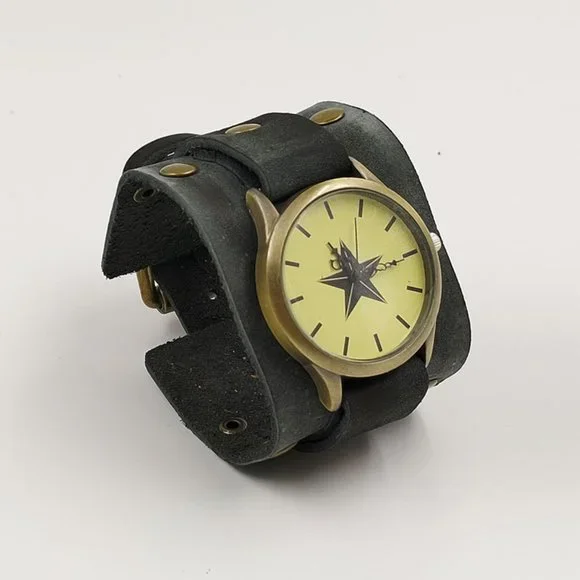 ✨✨BRAND NEW Punk Style Vintage Leather Men's Watch - Picture 5 of 5